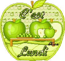 Gif animé Bon lundi pomme